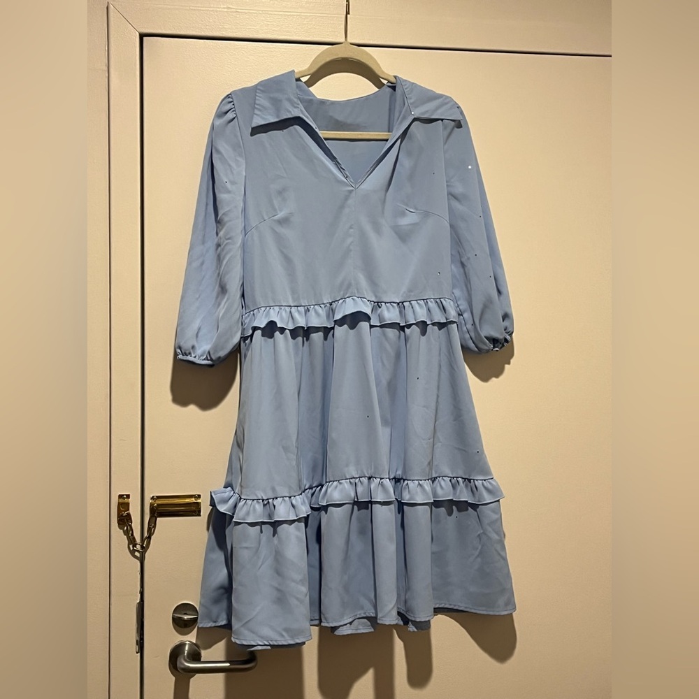 Blue flowy dress